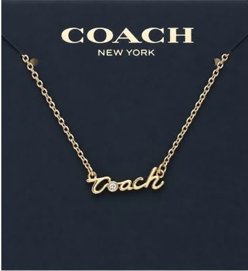 Coach Name-Plate Necklace